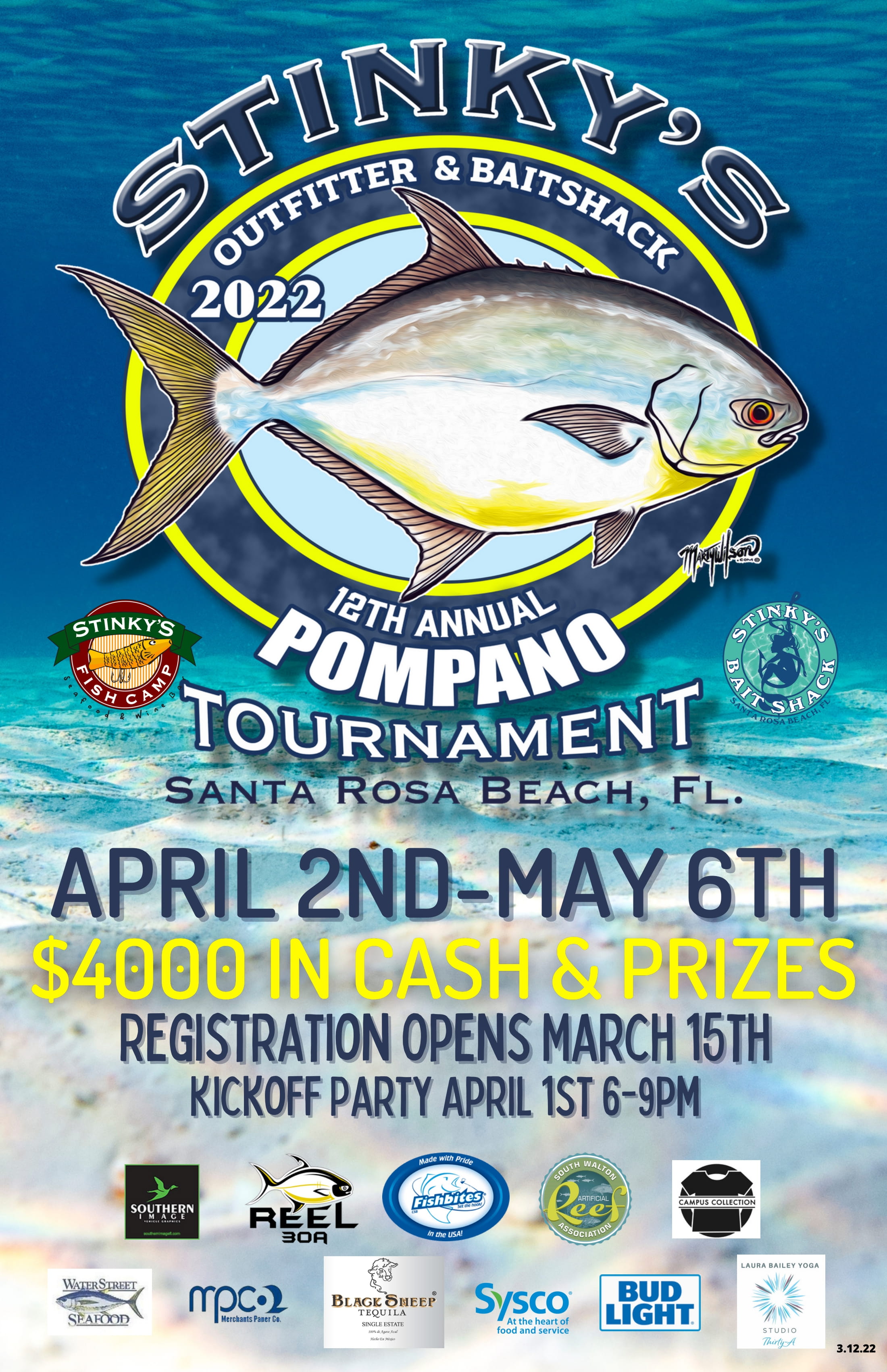 
Stinky's 12th Annual Pompano Tournament Kick off Party in Santa Rosa Beach, FL 